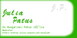 julia patus business card